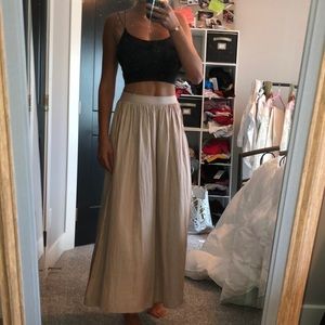 Pink Silky Maxi Skirt